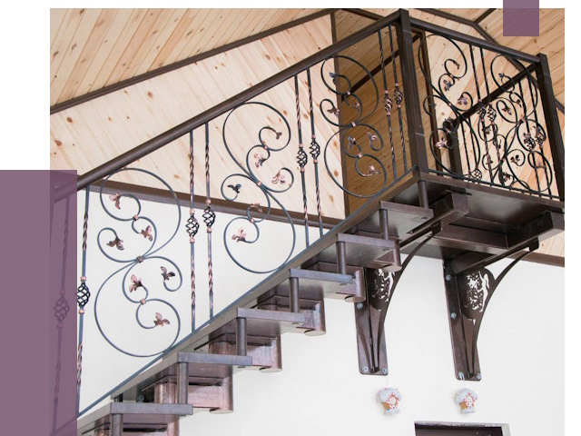 Кованые лестницы в Дедовске от 85761 руб. под ключ