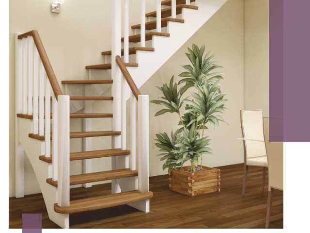 Г-образные лестницы под ключ в Дедовске — изготовление и монтаж