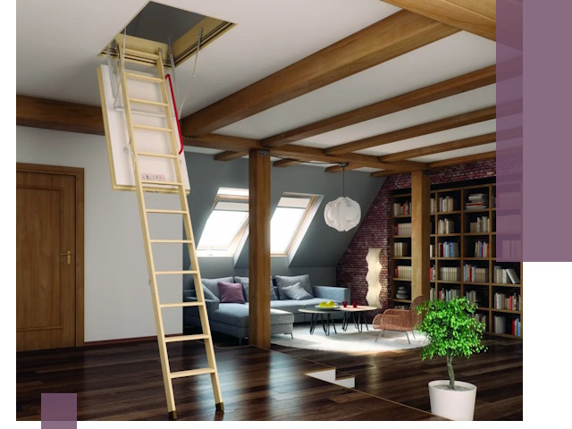 Чердачные лестницы под ключ в Дедовске: изготовление и монтаж