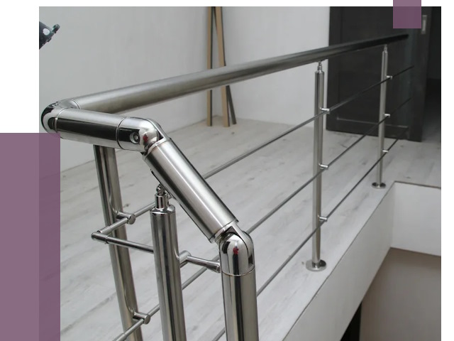 Перила из нержавеющей стали в Дедовске от 9676 руб. под ключ | ПРОЛЁТ-Ддв