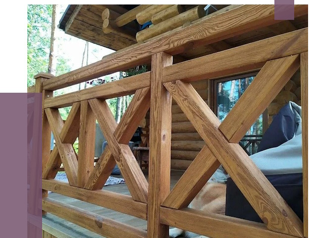 Деревянные перила под ключ в Дедовске от 8246 руб. 