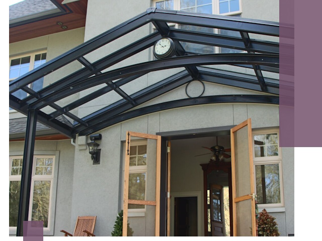 Изготовление и монтаж навесов и козырьков в Дедовске