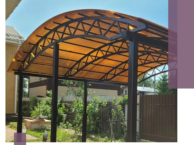 Изготовление навесов под ключ в Дедовске из качественных материалов