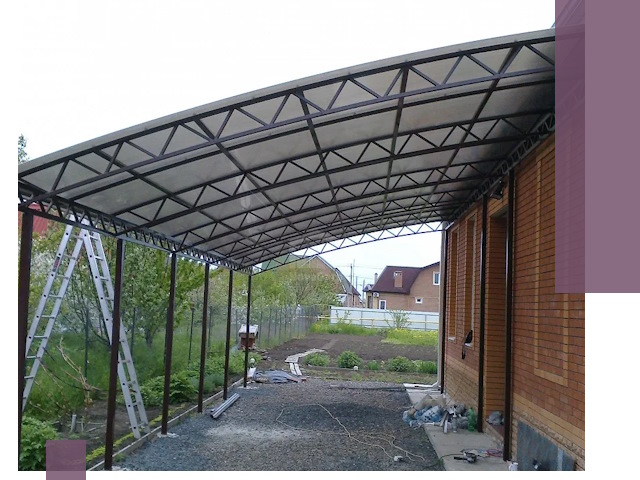 Профессиональный монтаж навесов под ключ в Дедовске