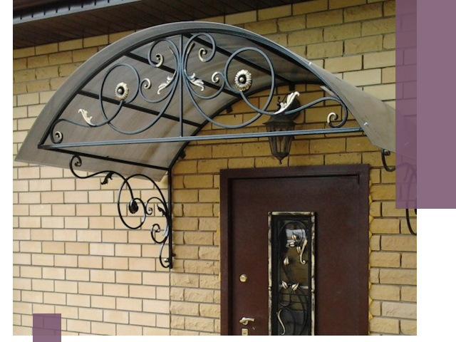 Изготовление козырьков из металла под ключ в Дедовске