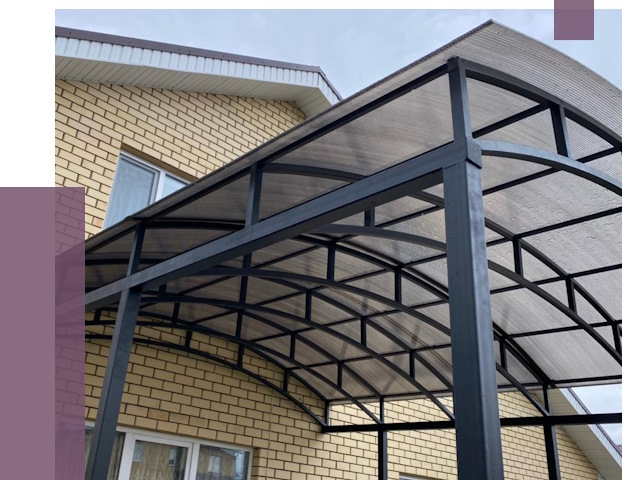 Монтаж козырьков в Дедовске от 12369 руб. | ПРОЛЁТ-Ддв