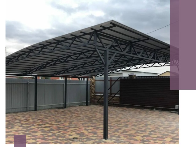 Недорогие навесы под ключ в Дедовске — изготовление и монтаж