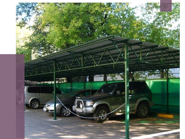 Навесы для парковки в Дедовске от 86311 руб. заказать | ПРОЛЁТ-Ддв