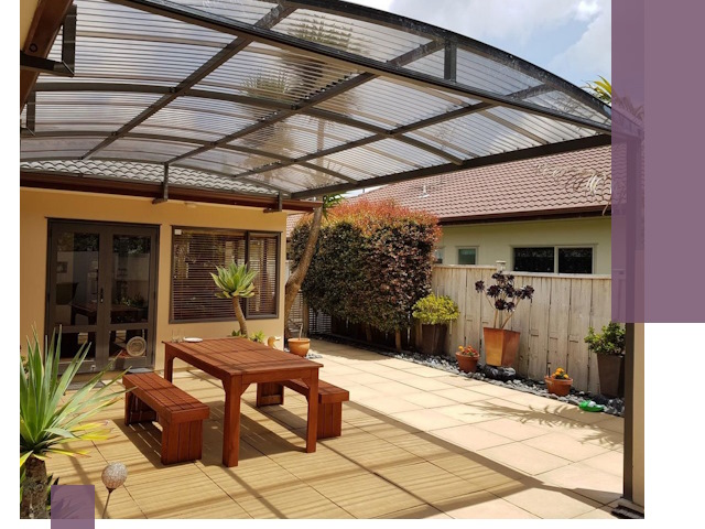 Навесы во двор под ключ в Дедовске — изготовление и монтаж