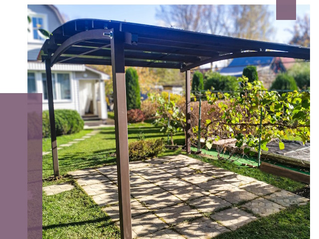 Навесы для дачи в Дедовске от 13689 руб. под ключ — ПРОЛЁТ-Ддв