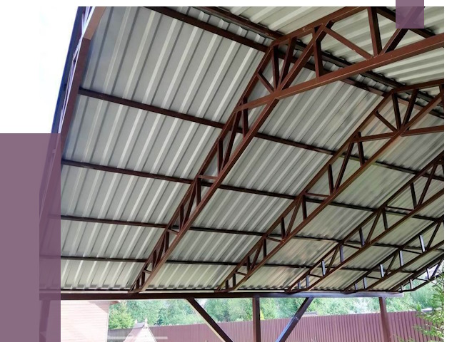 Навесы из профнастила в Дедовске от 7916 руб. | ПРОЛЁТ-Ддв