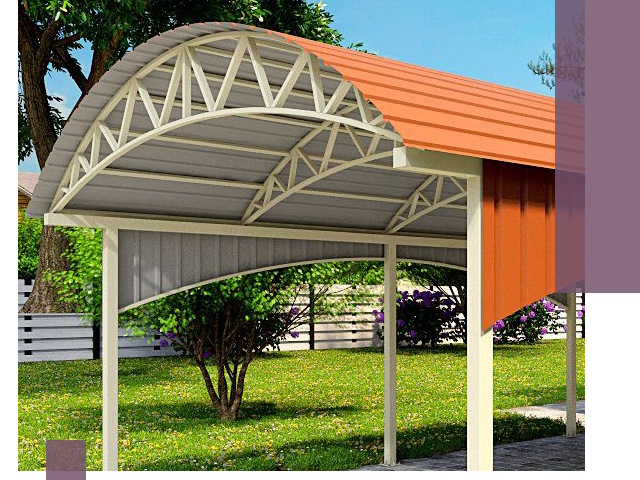 Навесы из профнастила под ключ в Дедовске — установка и монтаж