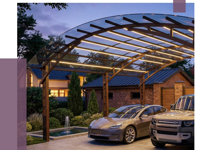 Металлические навесы в Дедовске от 13634 руб. под ключ — ПРОЛЁТ-Ддв