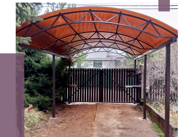 Арочные навесы в Дедовске от 13689 руб. — изготовление и монтаж | ПРОЛЁТ-Ддв