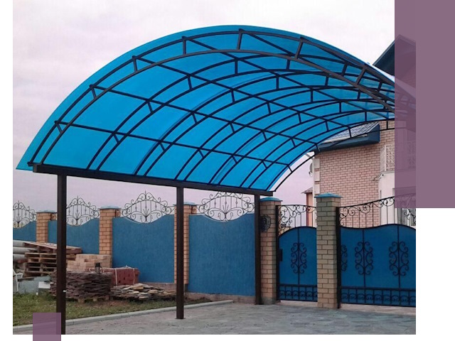 Арочные навесы под ключ в Дедовске — изготовление и монтаж