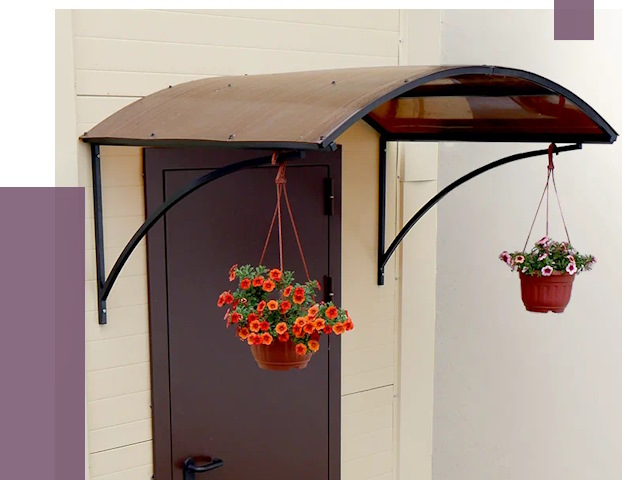 Козырьки над входом в Дедовске от 15943 руб.  | ПРОЛЁТ-Ддв