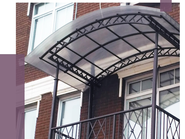 Козырьки над балконом в Дедовске от 9291 руб.  | ПРОЛЁТ-Ддв