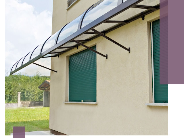Козырьки над окнами в Дедовске — изготовление и монтаж по выгоде