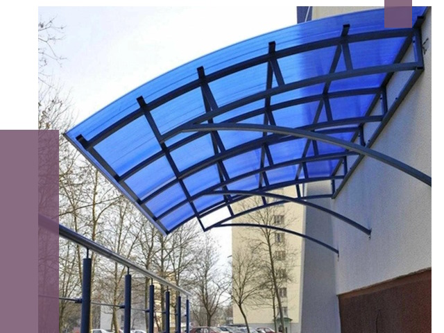 Козырьки из поликарбоната в Дедовске от 4618 руб. под ключ | ПРОЛЁТ-Ддв