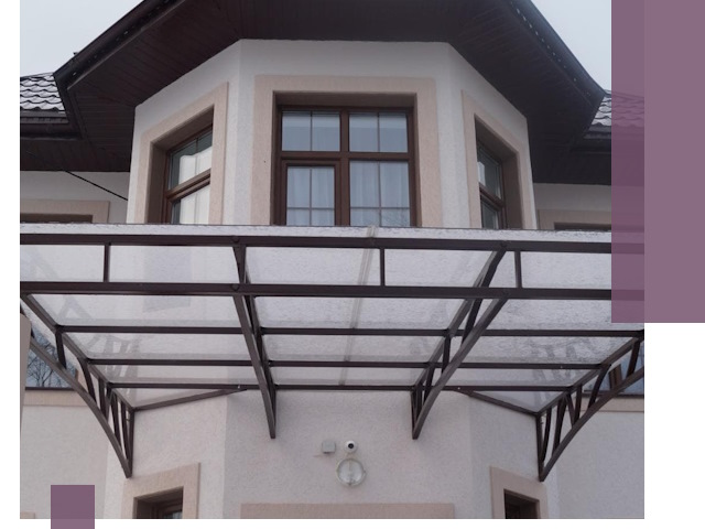 Козырьки из поликарбоната под ключ в Дедовске