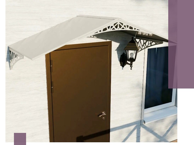 Металлические козырьки на входы и террасы в Дедовске