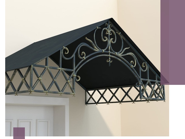 Двускатные металлические козырьки под ключ в Дедовске