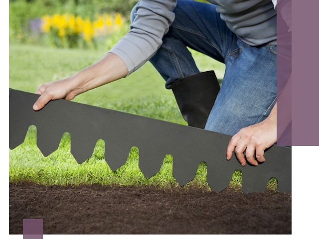 Металлические бордюры для газона в Дедовске — изготовление и монтаж