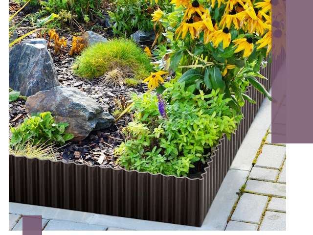 Металлические бордюры для клумб в Дедовске — производство и монтаж