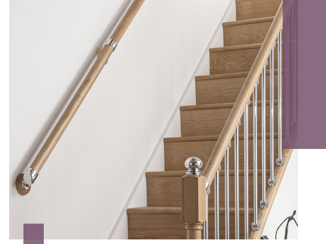 Пристенные поручни из стали и нержавейки под монтаж в Дедовске